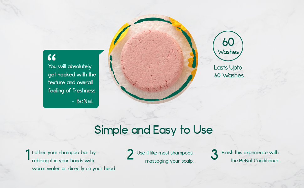 Shampoing solide 100% naturel. Sans plastique.