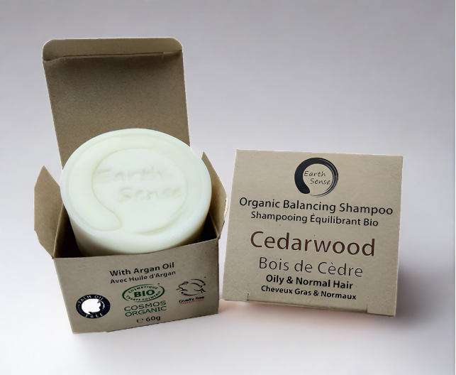 Organic Certified Balancing Solid Shampoo - Cedarwood - Oily & All Hair Types 60g-1